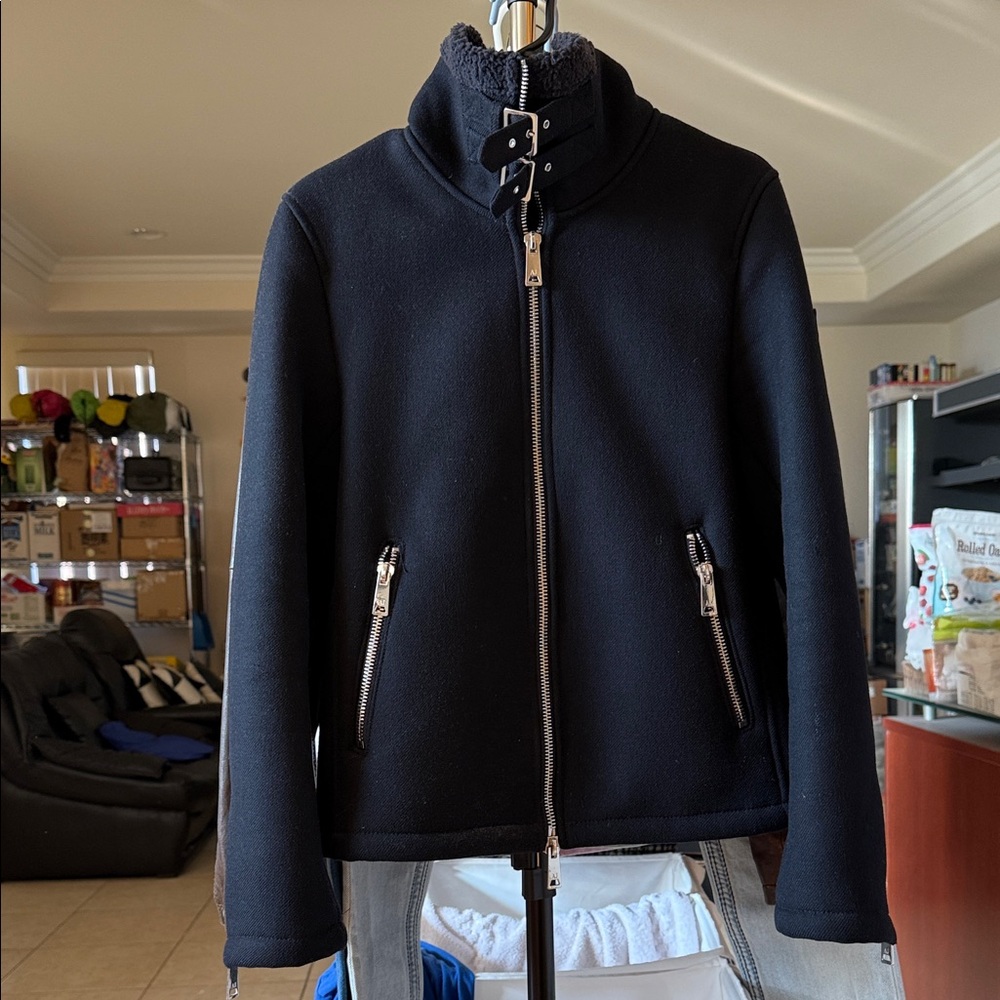 Armani Jeans Dark Jacket with Metallic Accents